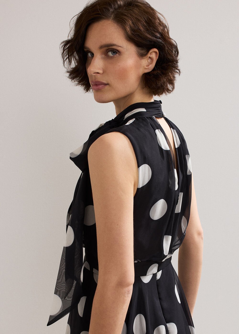 Lucinda Spot Dress - Black Multi