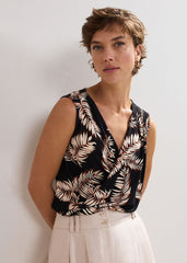 Sutton Printed Top - Black