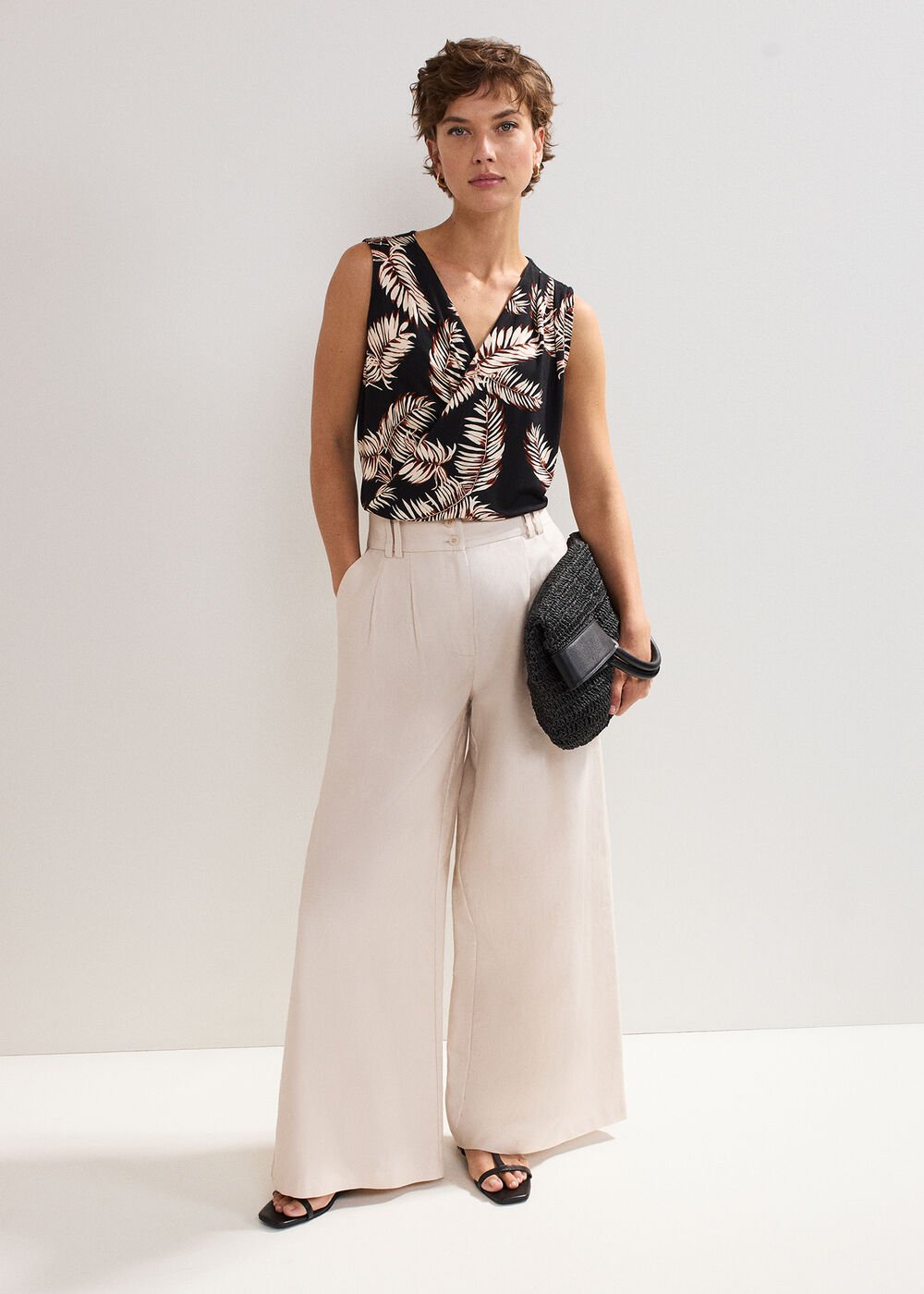 Sutton Printed Top - Black