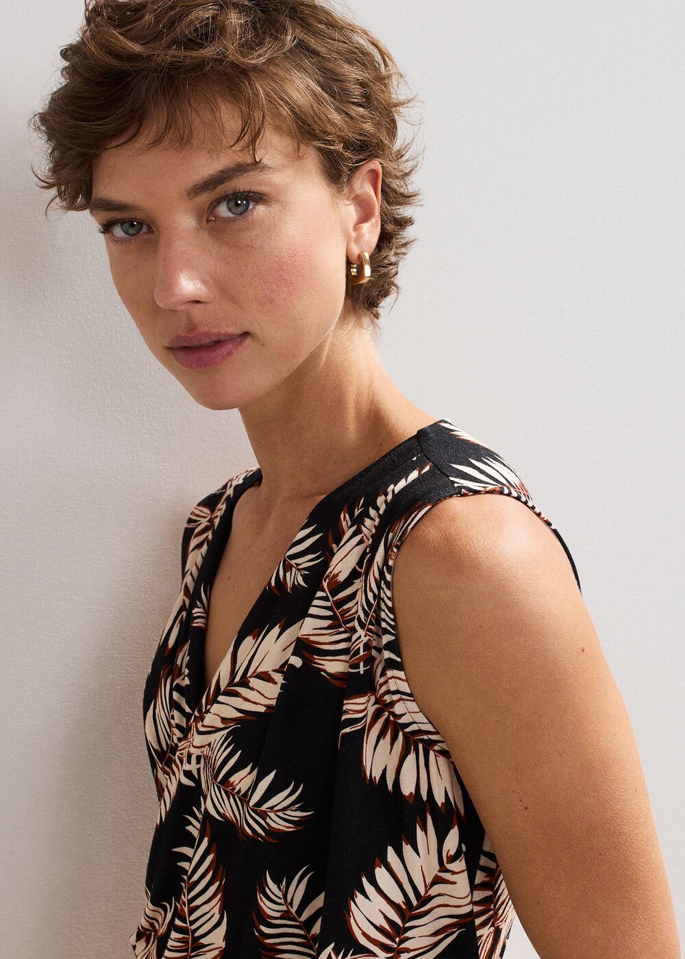 Sutton Printed Top - Black