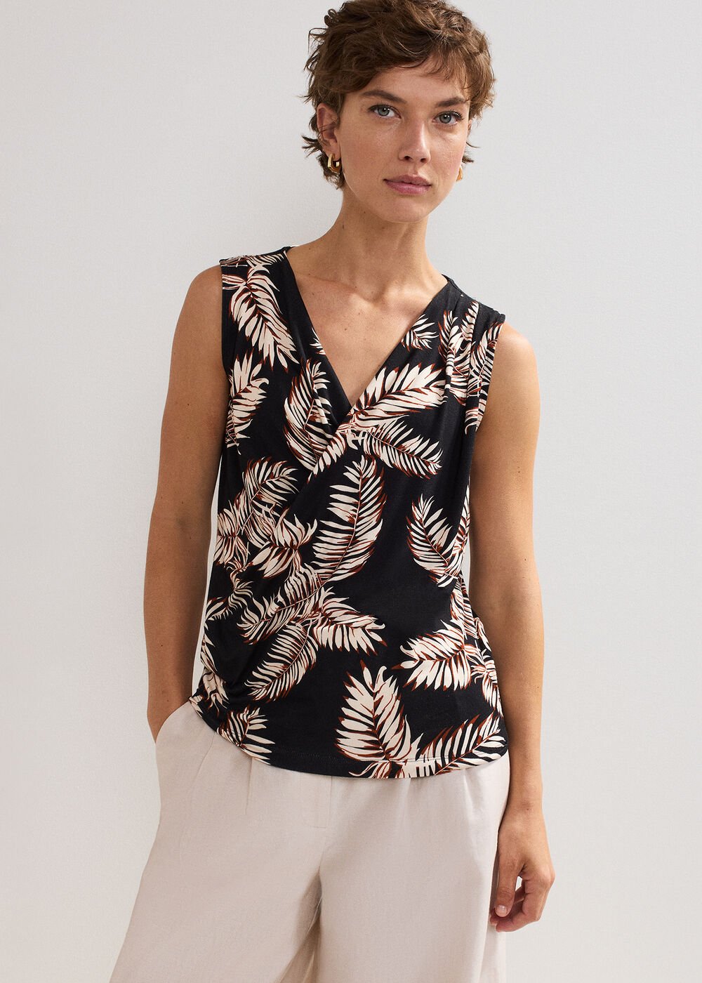 Sutton Printed Top - Black