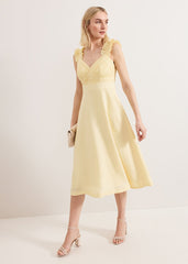 Hannah Linen Dress - Yellow