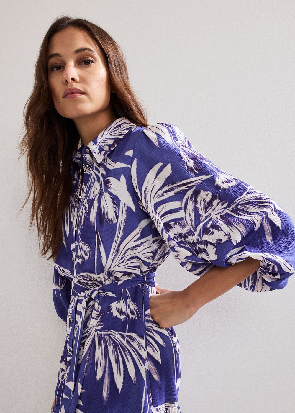 Coralie Shirt Dress - Blue