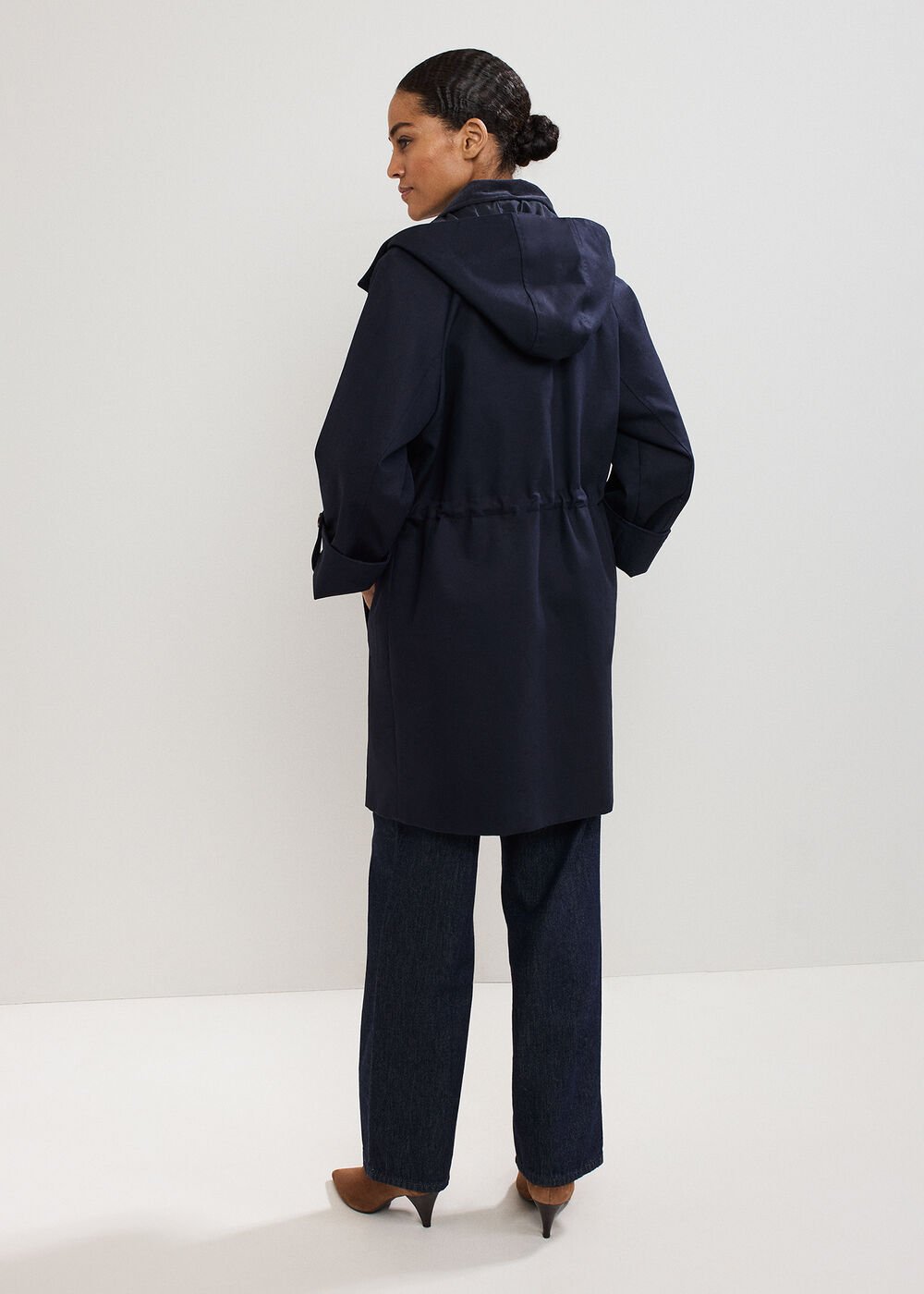 Broddie Hooded Coat - Navy