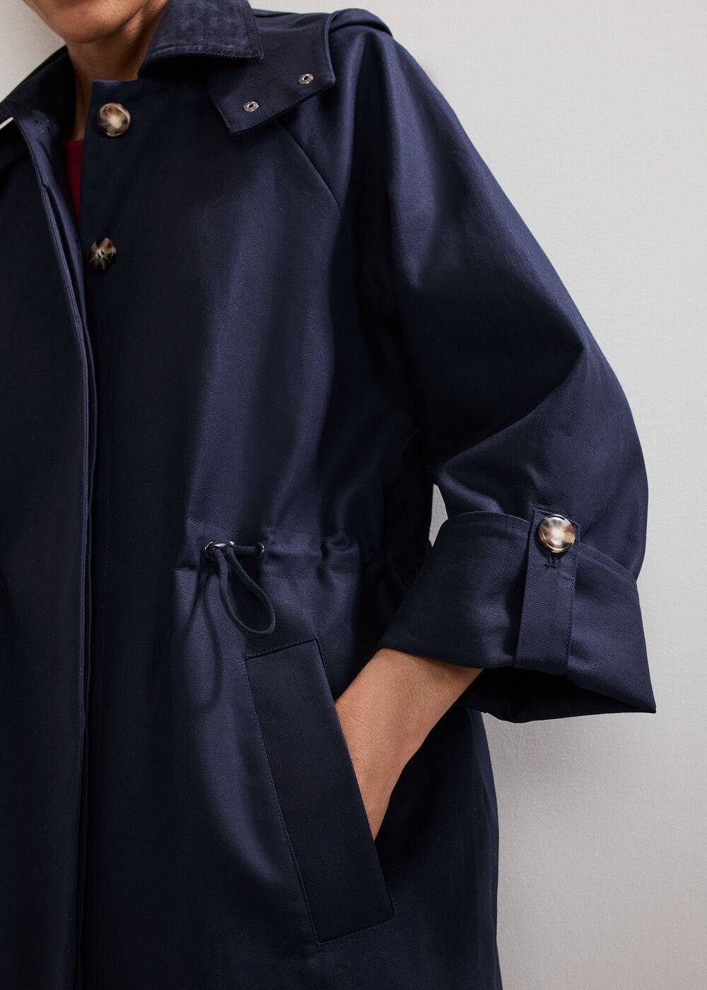 Broddie Hooded Coat - Navy