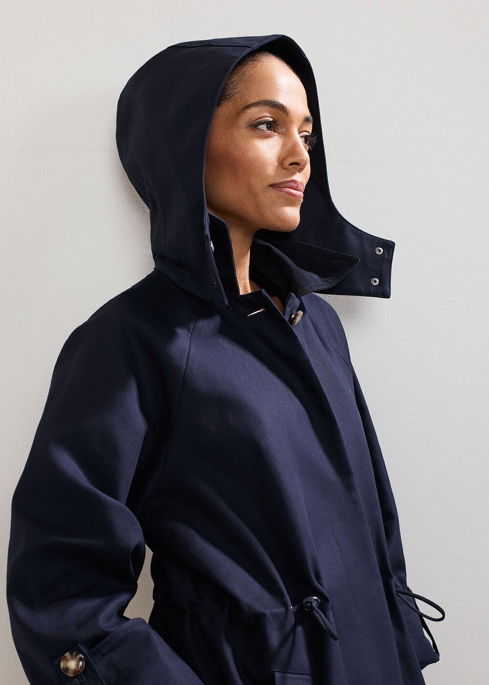 Broddie Hooded Coat - Navy