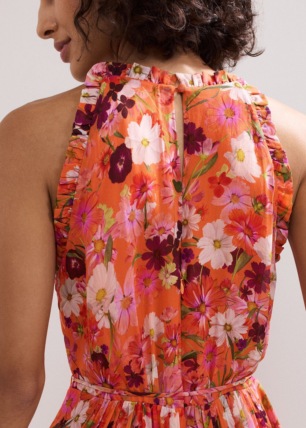 Zelah Floral Dress - Orange