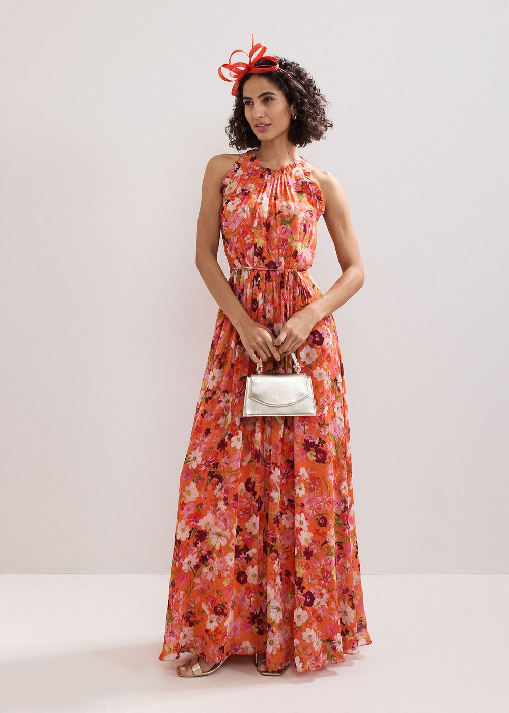 Zelah Floral Dress - Orange
