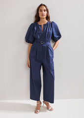 Joni Belted Jumpsuit - Navy