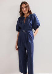 Joni Belted Jumpsuit - Navy