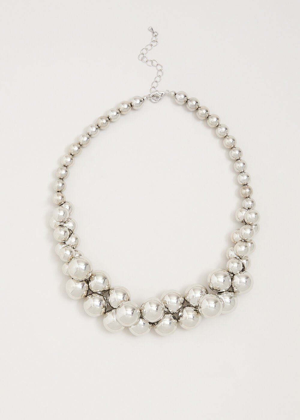 Jumble Bead Necklace - Silver