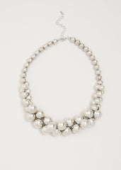Jumble Bead Necklace - Silver