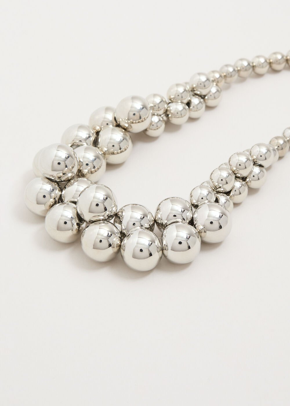 Jumble Bead Necklace - Silver