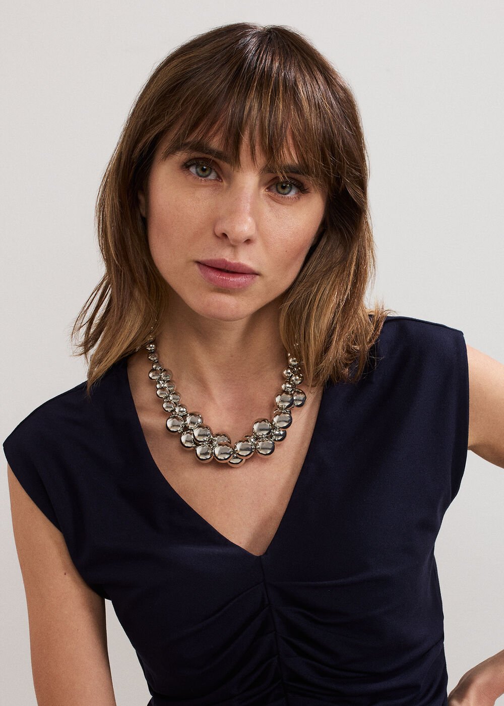 Jumble Bead Necklace - Silver