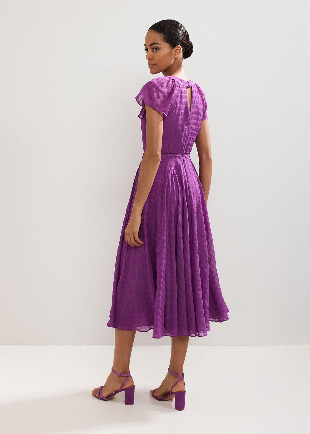 Gwen Textured Dress - Purple