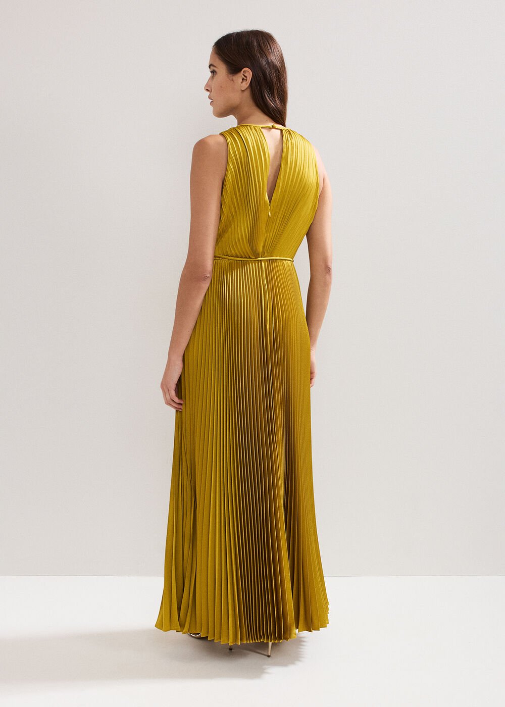 Dionne Pleated Dress - Yellow