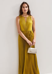 Dionne Pleated Dress - Yellow
