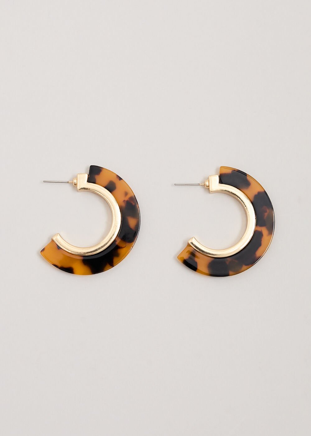 Tortoiseshell Hoop - Brown