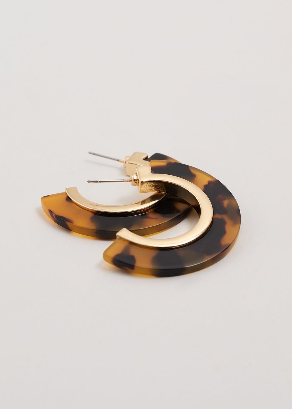 Tortoiseshell Hoop - Brown
