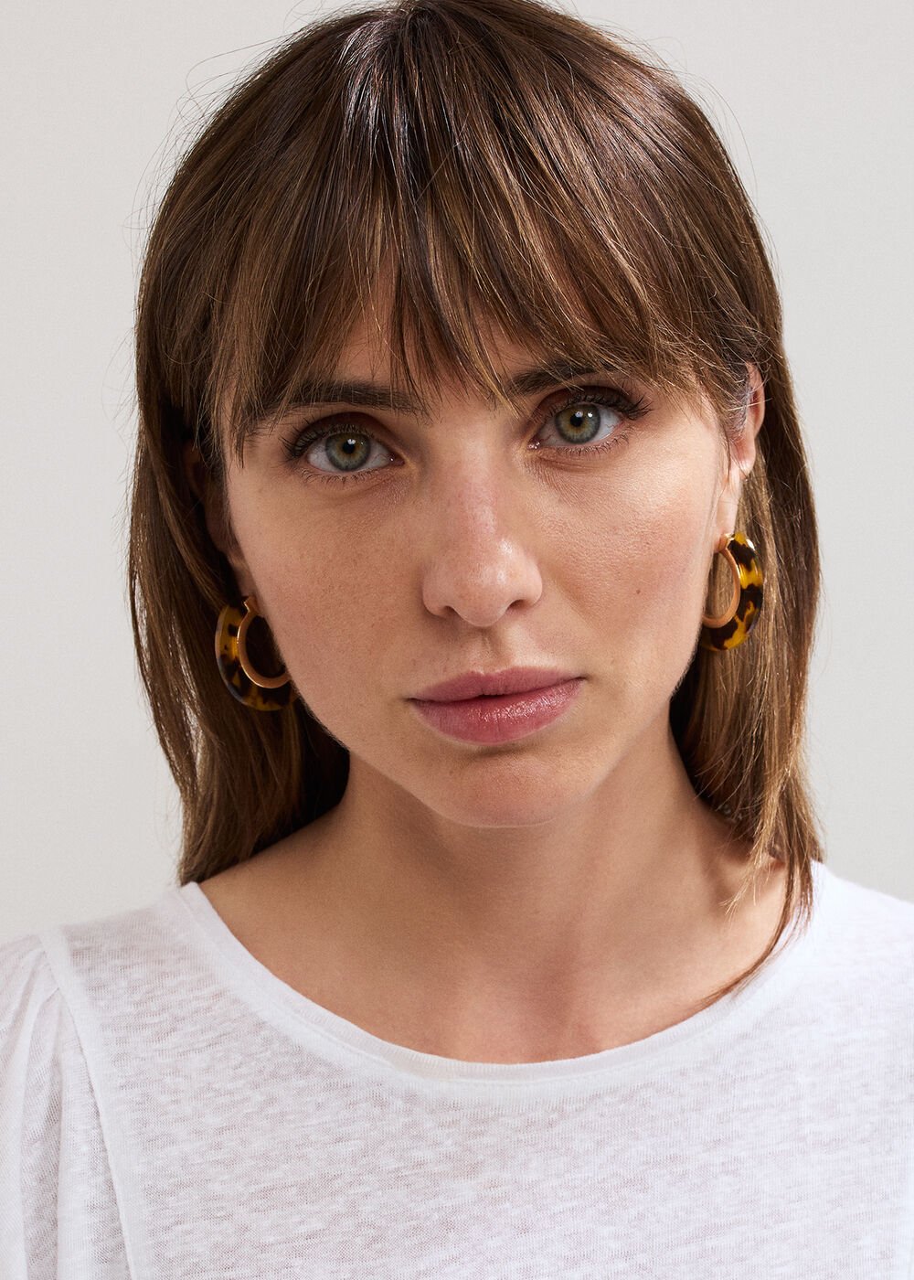 Tortoiseshell Hoop - Brown