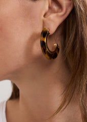 Tortoiseshell Hoop - Brown