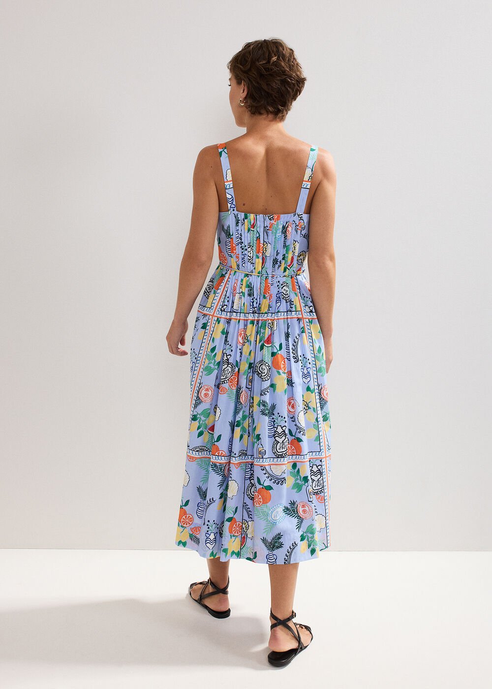 Hariett Cotton Dress - Pale Blue