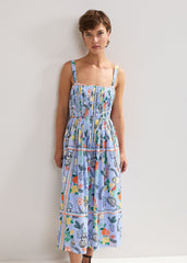 Hariett Cotton Dress - Pale Blue