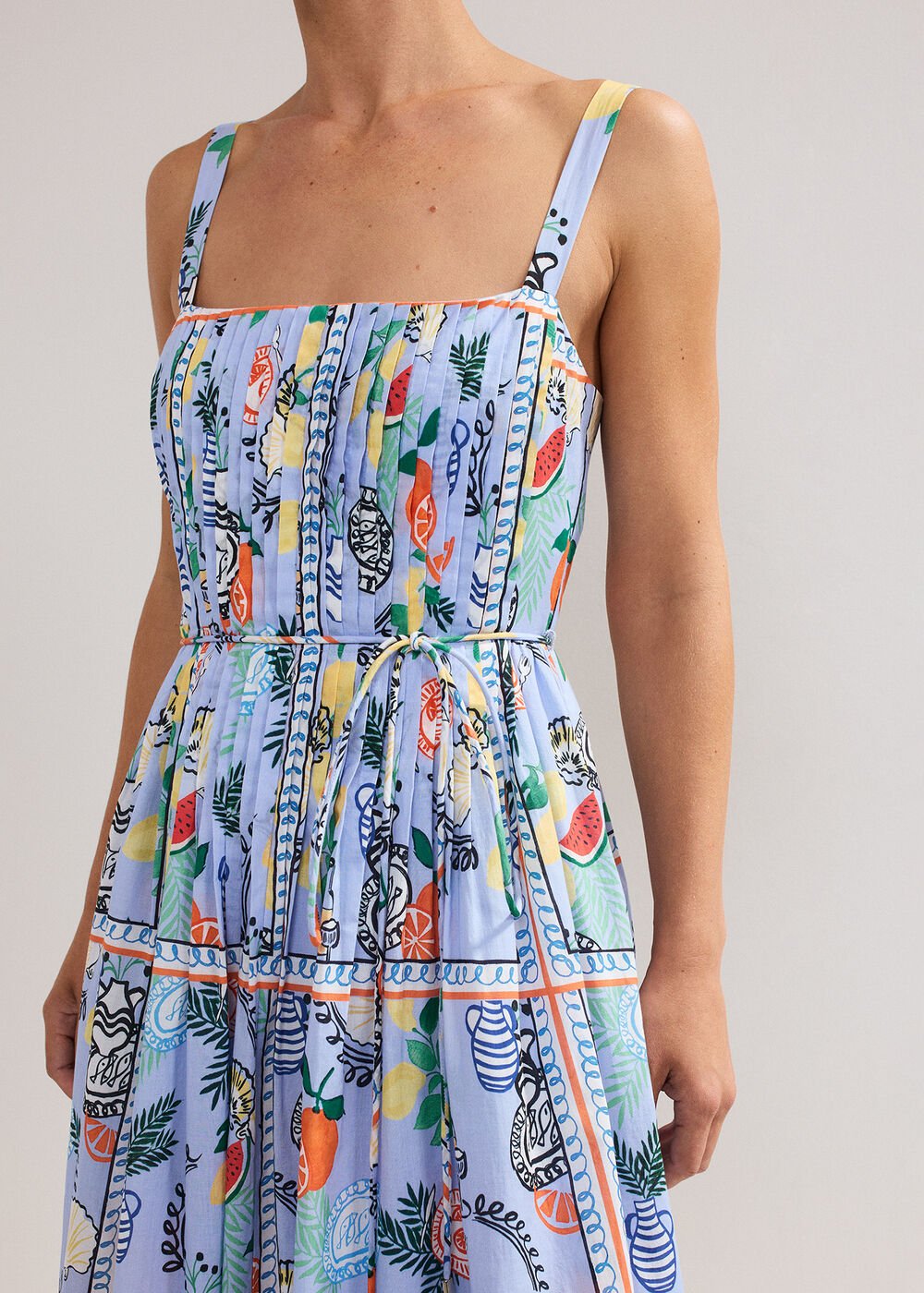 Hariett Cotton Dress - Pale Blue