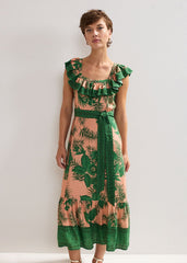 Sandra Midi Dress - Coral