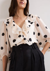 Jaqlyn Spot Blouse - Pink