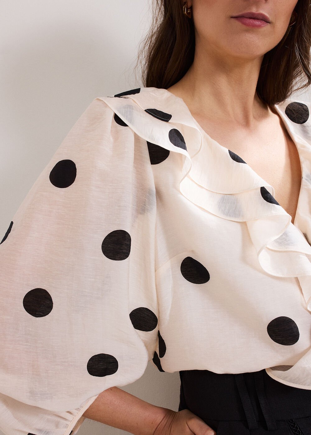 Jaqlyn Spot Blouse - Pink