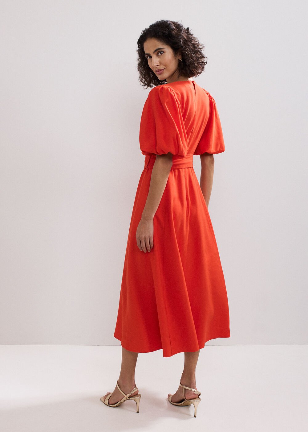 Zarah Midi Dress - Orange
