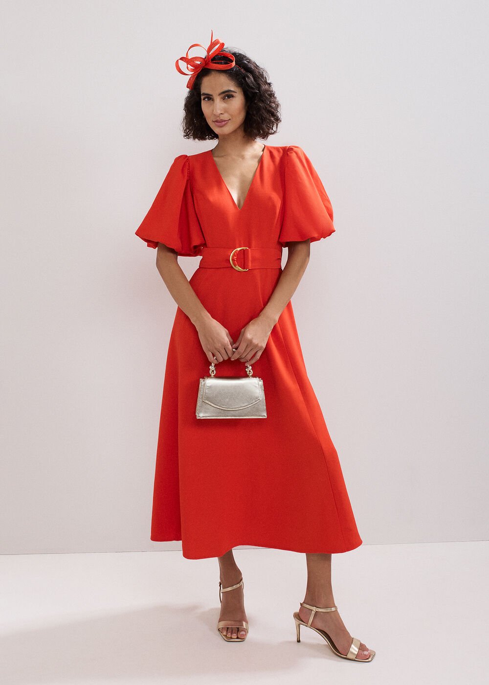 Zarah Midi Dress - Orange