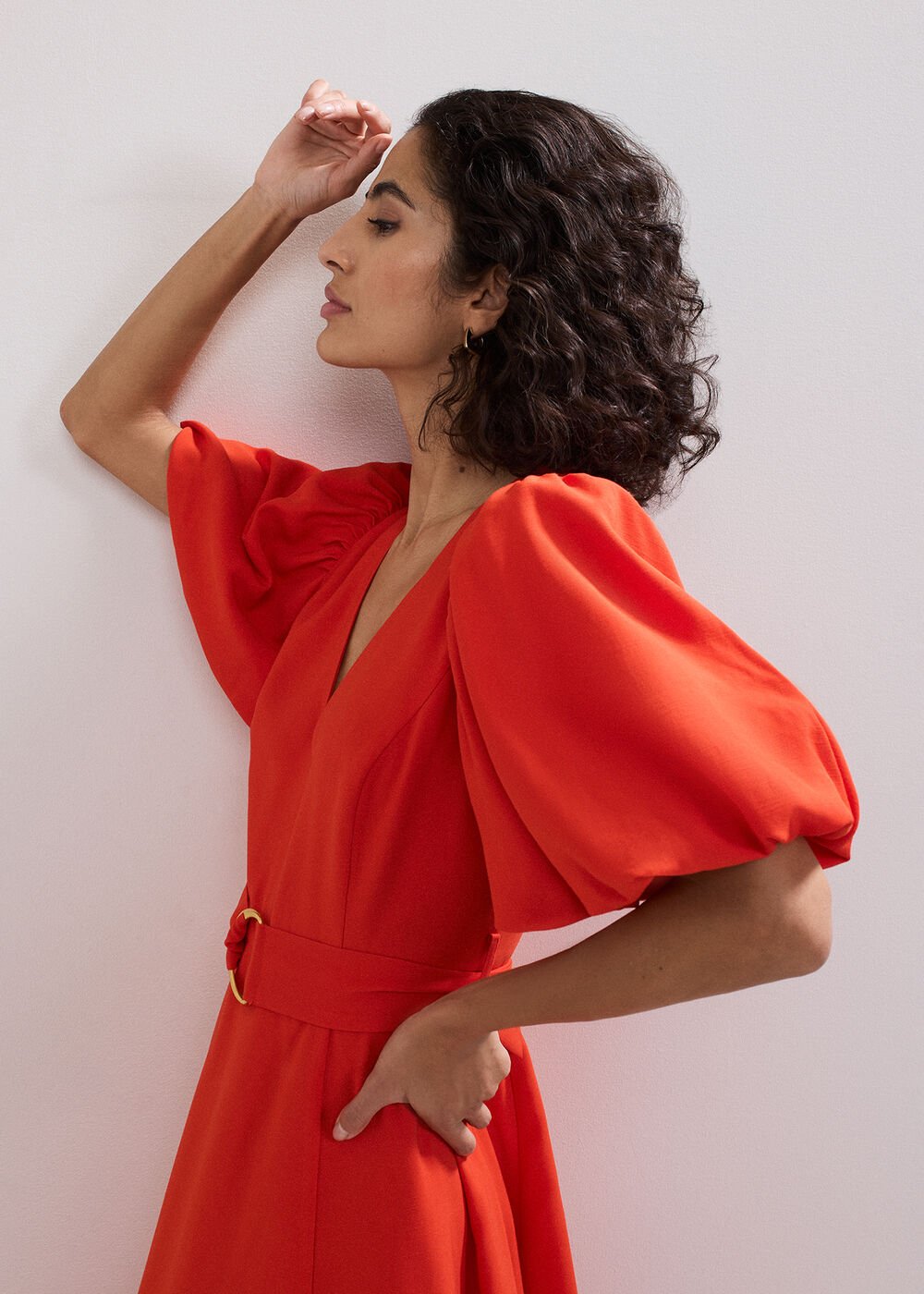 Zarah Midi Dress - Orange