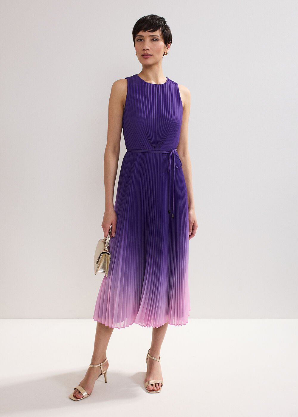 Simara Ombre Midi Dress - Purple