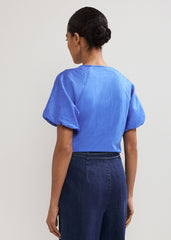 Tate Puff Sleeve Top - Blue