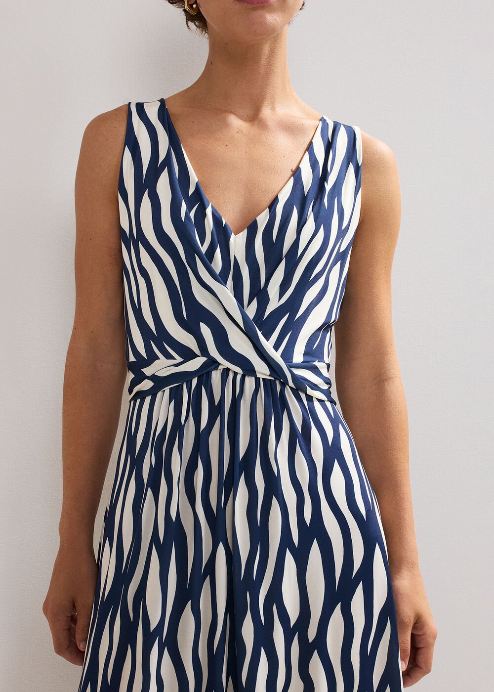 Artemis Dress - Navy/Ivory