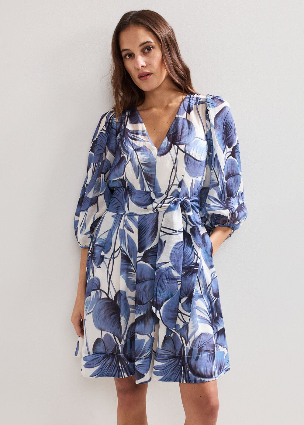 Kaya Printed Dress - Blue