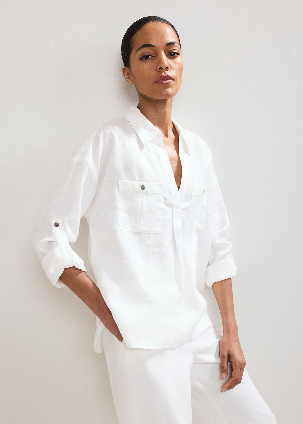 Arla Linen Shirt - White