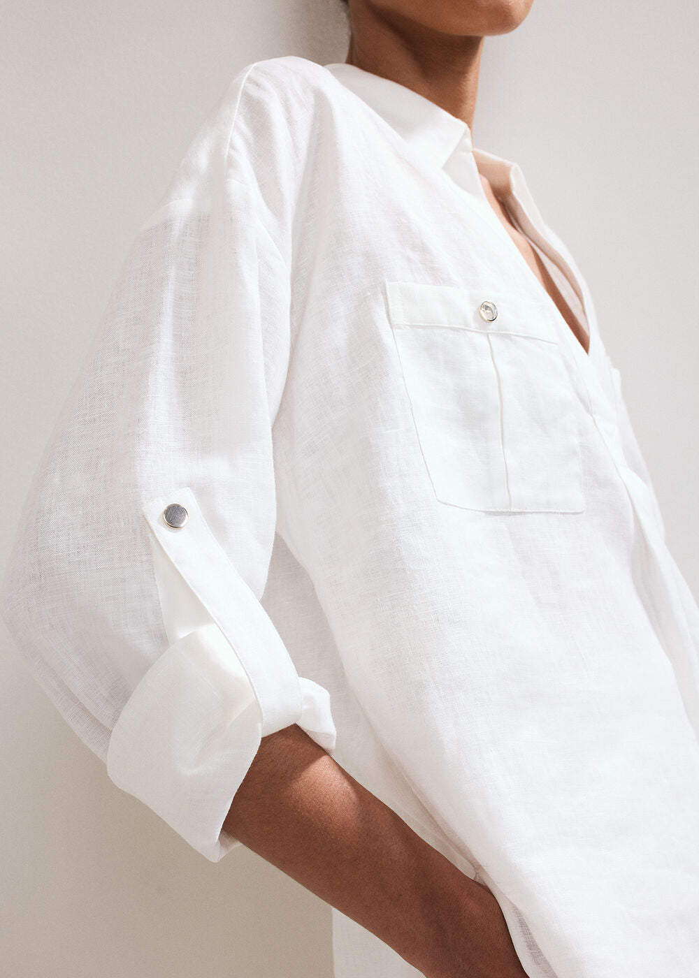 Arla Linen Shirt - White