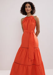 Nolia Cotton Dress - Orange