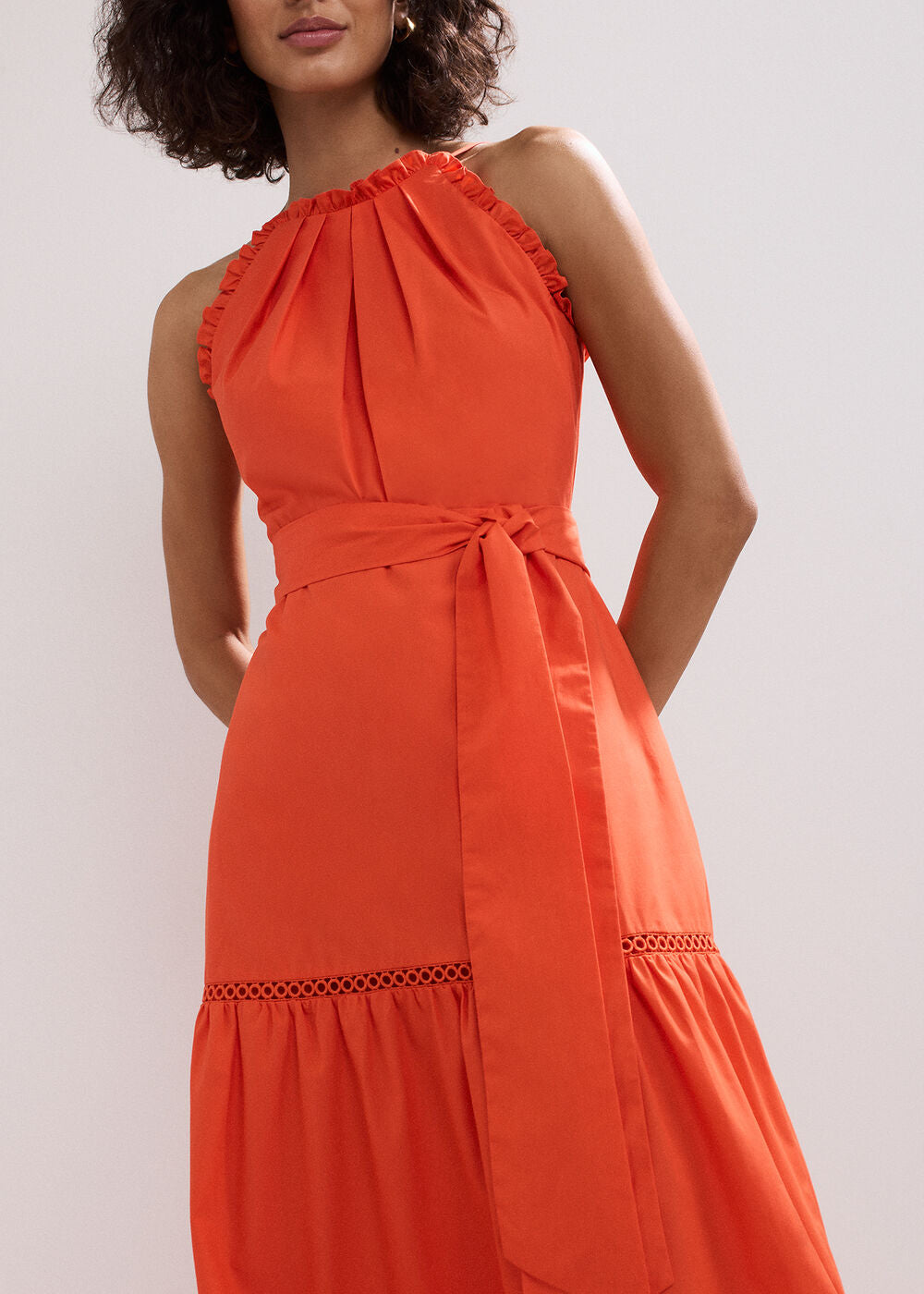 Nolia Cotton Dress - Orange