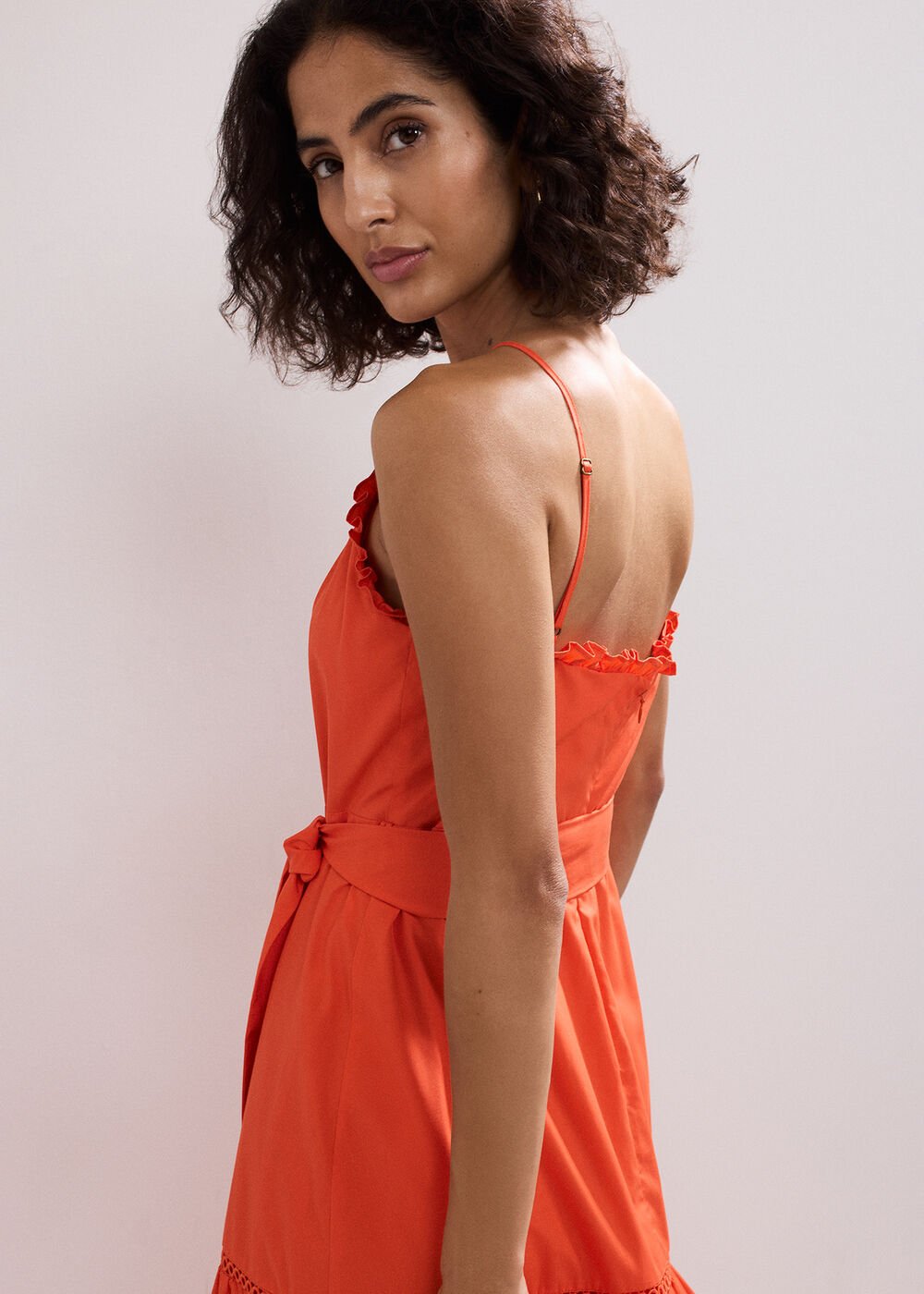 Nolia Cotton Dress - Orange