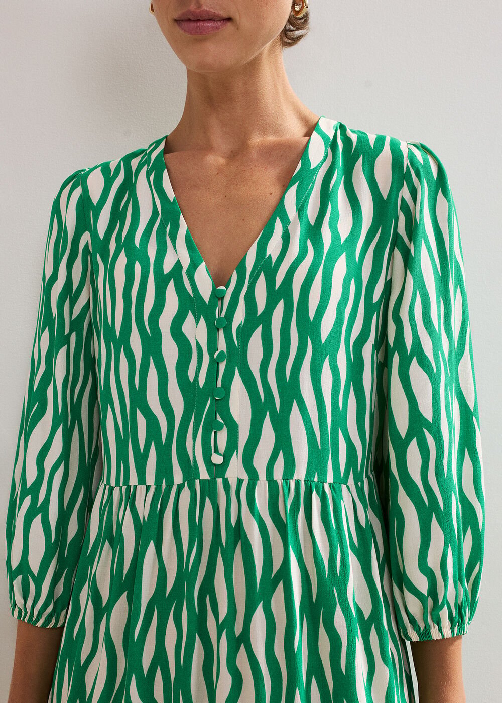 Penele Squiggle Dress - Green