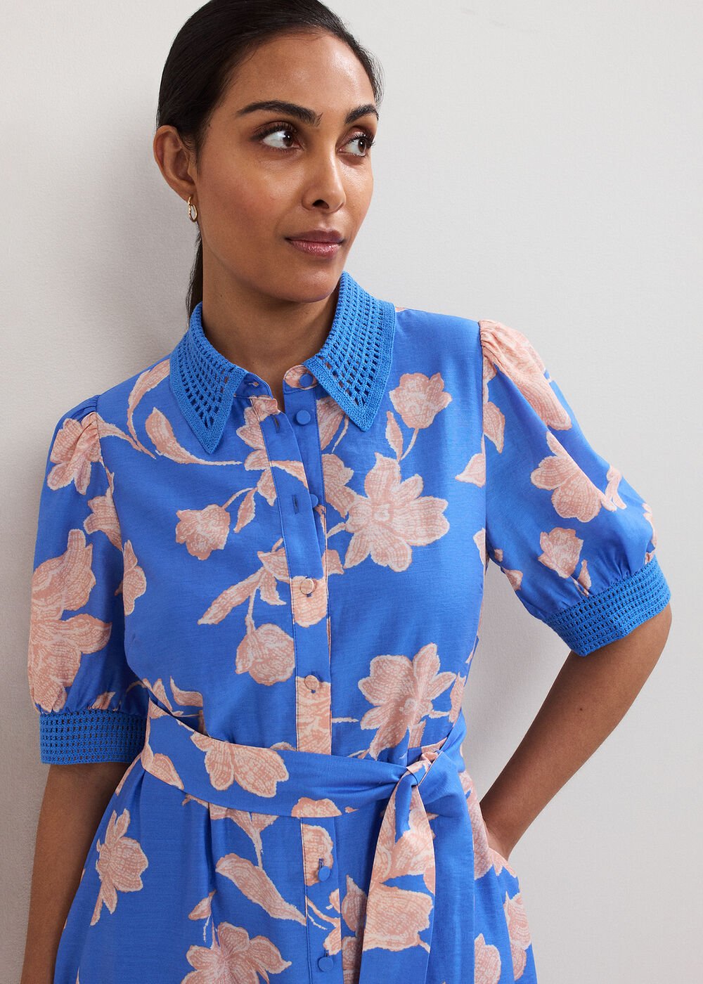 Petite Floral Dress - Blue