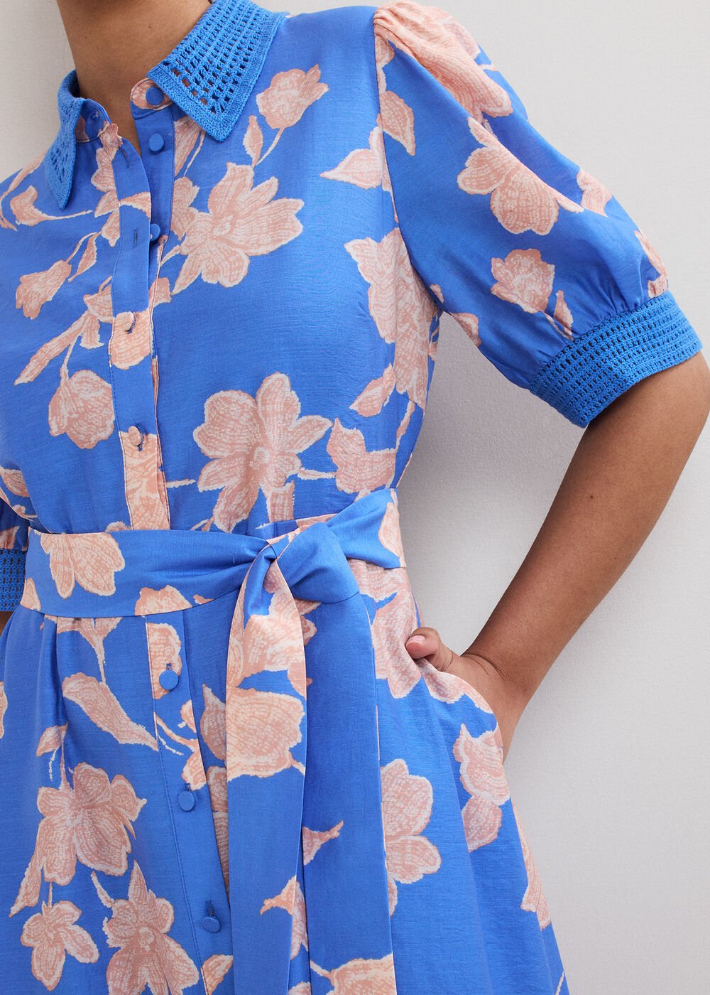 Petite Floral Dress - Blue