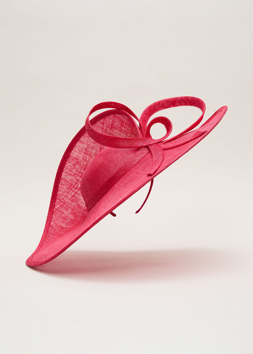 Twist Back Statement Fascinator - Coral