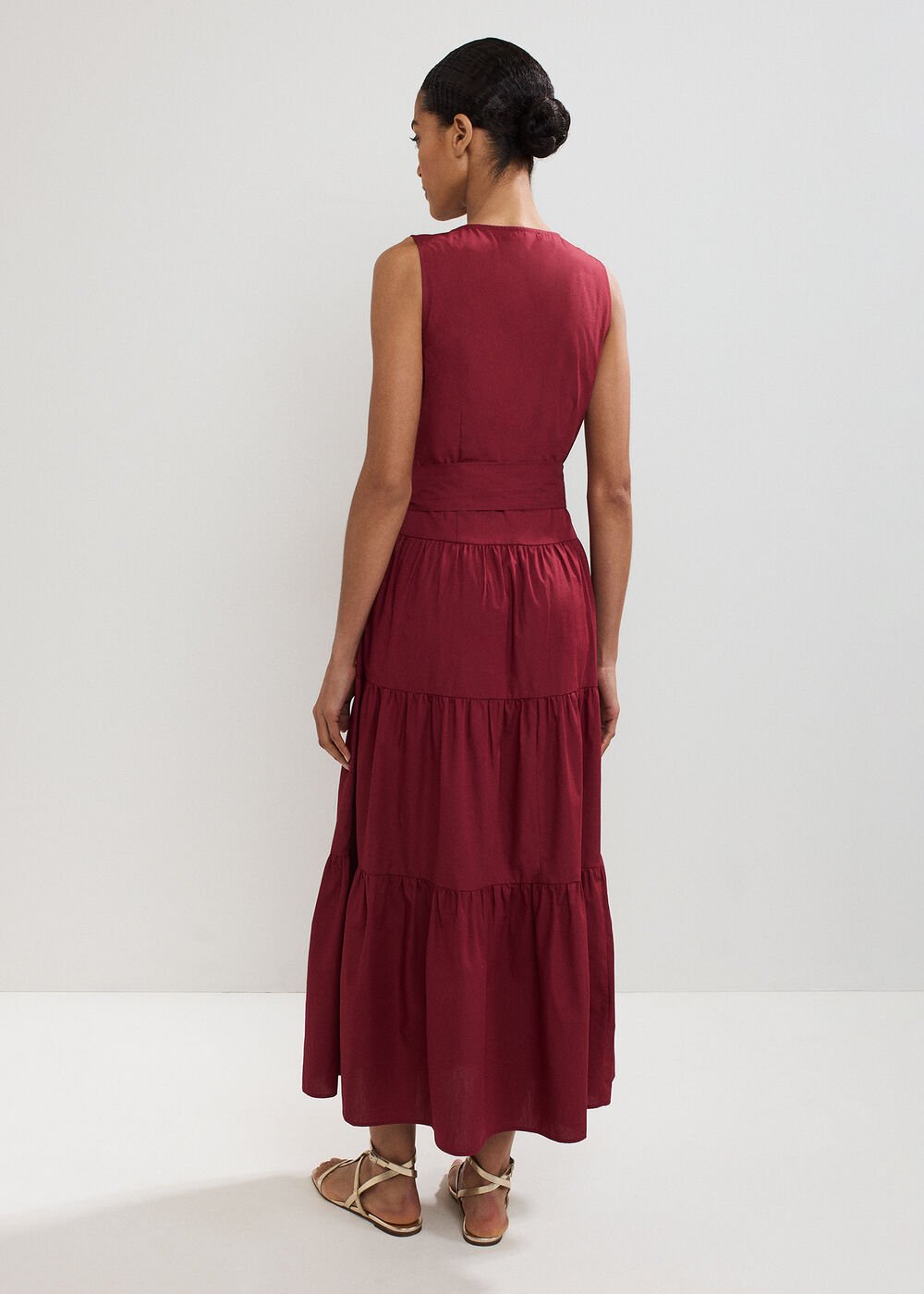 Clarissa Midi Dress - Burgundy