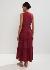 Clarissa Midi Dress - Burgundy