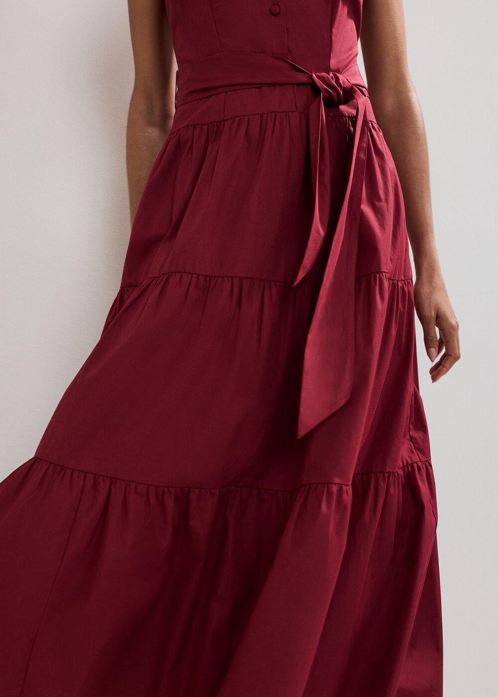 Clarissa Midi Dress - Burgundy